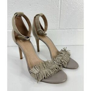 Joie Genuine Leather Fringe Pippi Heels Shoes Women's Size EU 40 US 9